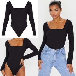 PrettyLittleThing Black Long Sleeve bodysuit